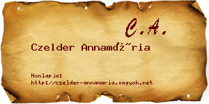 Czelder Annamária névjegykártya