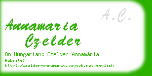 annamaria czelder business card