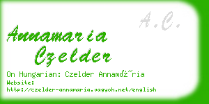 annamaria czelder business card